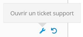 Bouton Ouvrir un Ticket