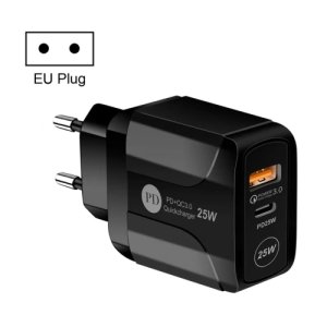 25W PD Type-C + QC3.0 USB Ports Travel Charger