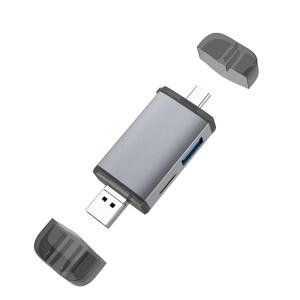 Lecteur de carte OTG multifonction 3 en 1 USB-C/Type-C + USB 2.0 + Micro USB