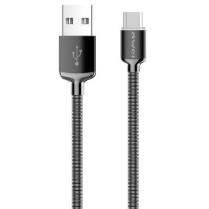 awei CL-26 0.3m 2.4A USB to USB-C / Type-C Metal Fast Charging Cable