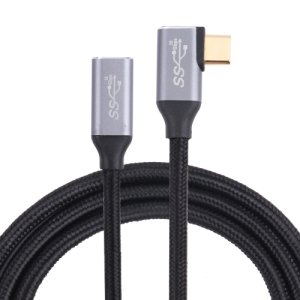 Elbow USB-C / Type-C Male to USB-C / Type-C Female Transmission Data Cable