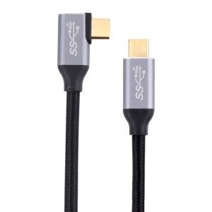 USB-C / Type-C Male to USB-C / Type-C Elbow Transmission Data Cable